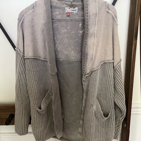 The Letterpress Acid Wash Cardigan 